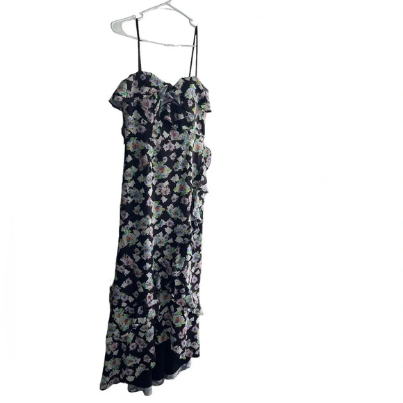 AIDAN MATTOX Strapless High Low Floral Wedding Gown Size 2 - Picture 4 of 16